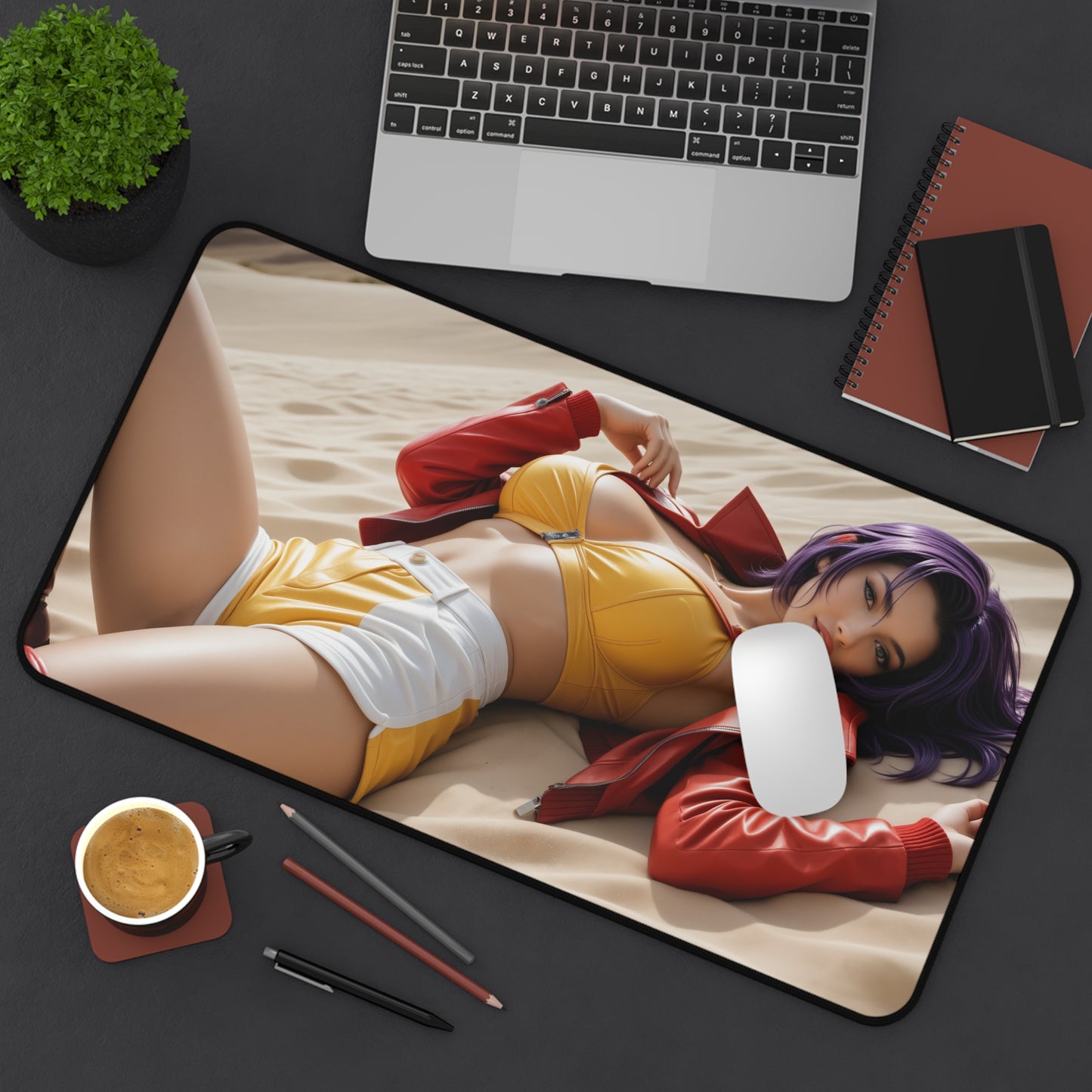 Faye Valentine Schreibtischunterlage, Cowboy Bebop Mauspad, Schreibtischdeko für Anime-Gamerinnen