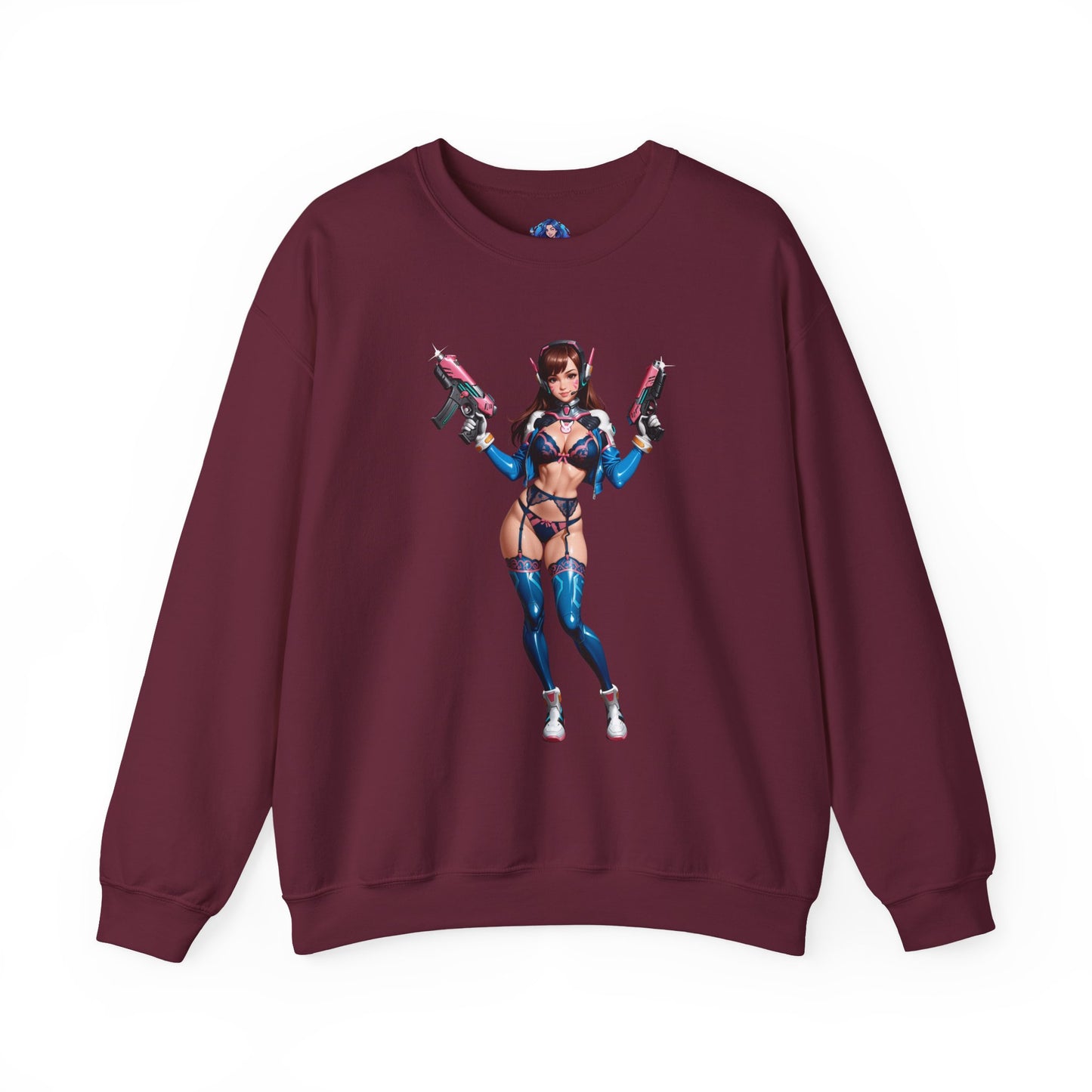 D.Va-Sweatshirt, Mech-Pilot-Rundhalsausschnitt, bequeme Gamer-Streetwear für Overwatch-Fans