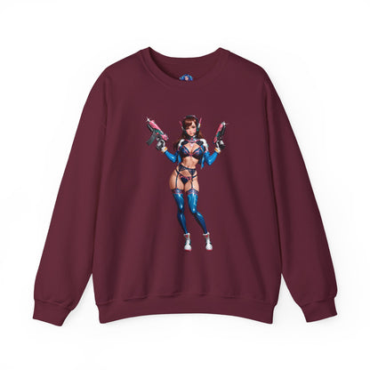 D.Va-Sweatshirt, Mech-Pilot-Rundhalsausschnitt, bequeme Gamer-Streetwear für Overwatch-Fans