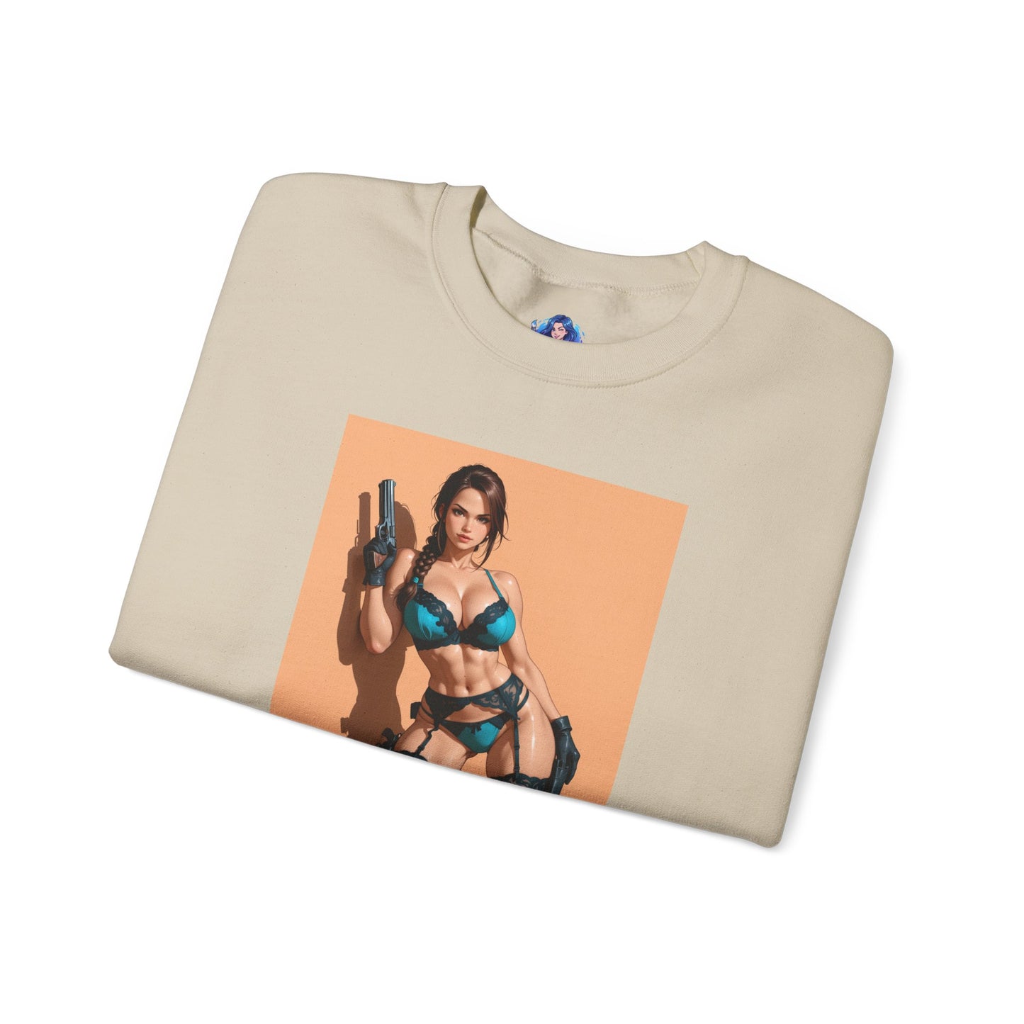 Толстовка з Ларою Крофт, футболка з круглим вирізом Tomb Raiders, одяг для фанатів пригодницьких ігор