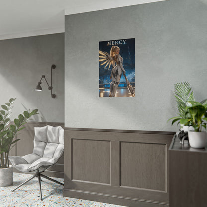 Mercy Overwatch Poster Blizzard Gaming Wall Art Print Decor