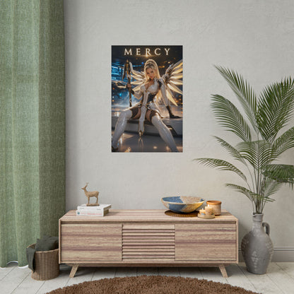 Blizzard Mercy Overwatch Poster Gaming Wall Art Print Decor