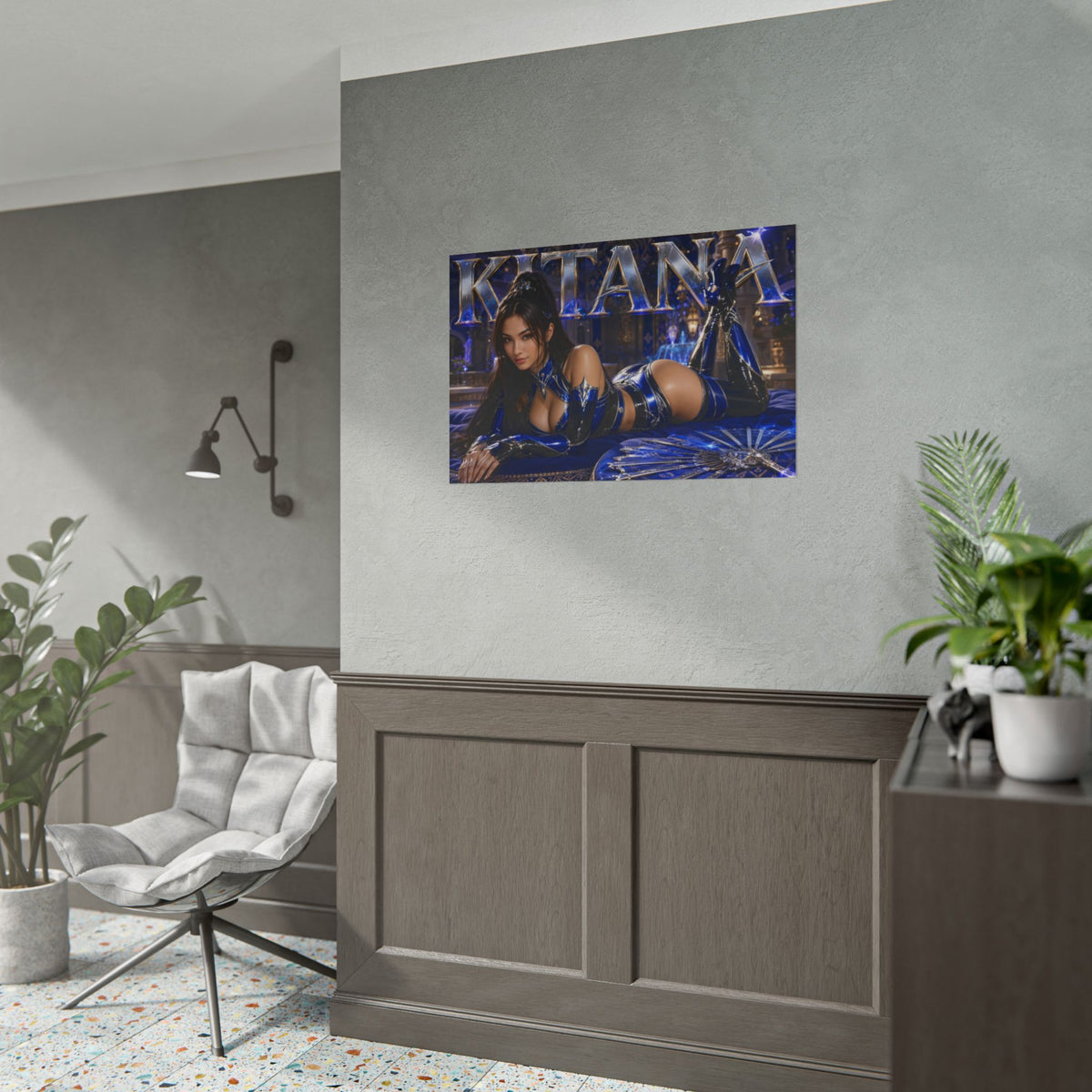 Kitana Character Poster Mortal Kombat Gamer Room Wall Art Collectible Decor