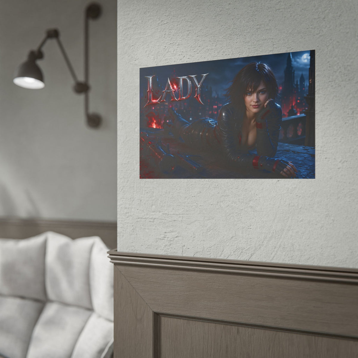 Lady Character Poster Devil May Cry Gaming Setup Wall Decor Collector Print