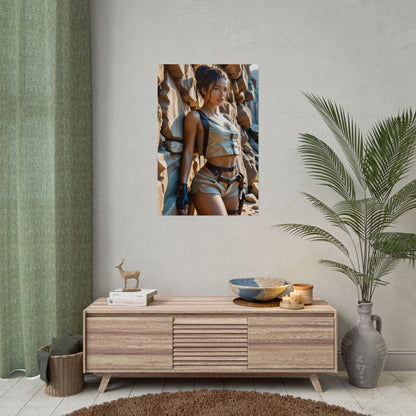 Panam Palmer Poster – Cyberpunk Heroine Wall Art for Gaming Room Decor featuring vibrant ultra-high resolution print on wall