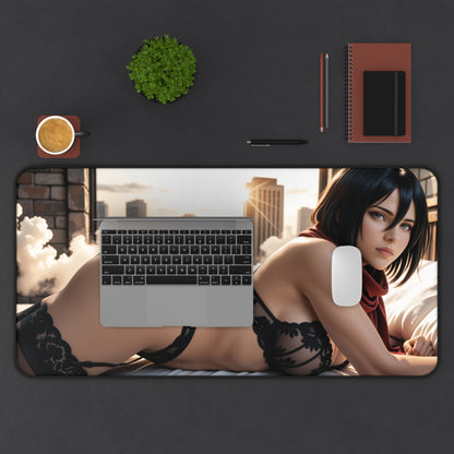 Mikasa Desk Mat, Anime Gaming Mouse Pad, Attack on Titan Heroine Large Pad