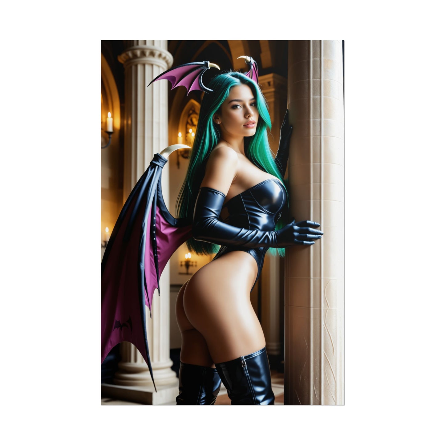 Morrigan Aensland Heroine Poster – Iconic Dark Fantasy Wall Art