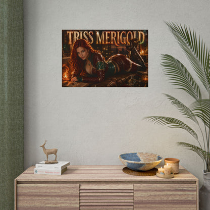 Triss Merigold The Witcher Wall Art Poster Gaming Decor Collectible Gamer Gift