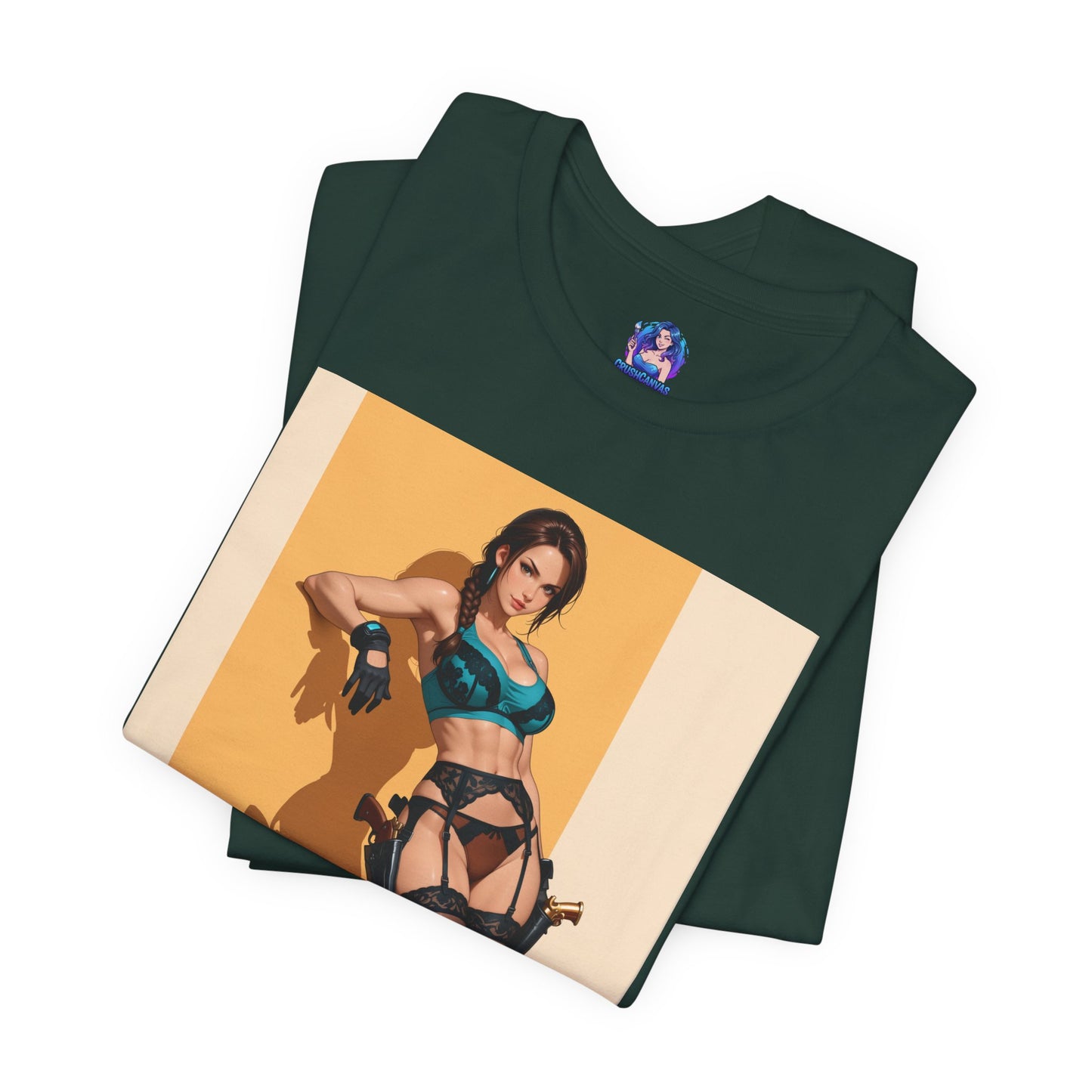 Lara Croft Grafik-T-Shirt | Tomb Raider T-Shirt für Otaku &amp; Gaming-Fans | Sexy Entdecker-Shirt