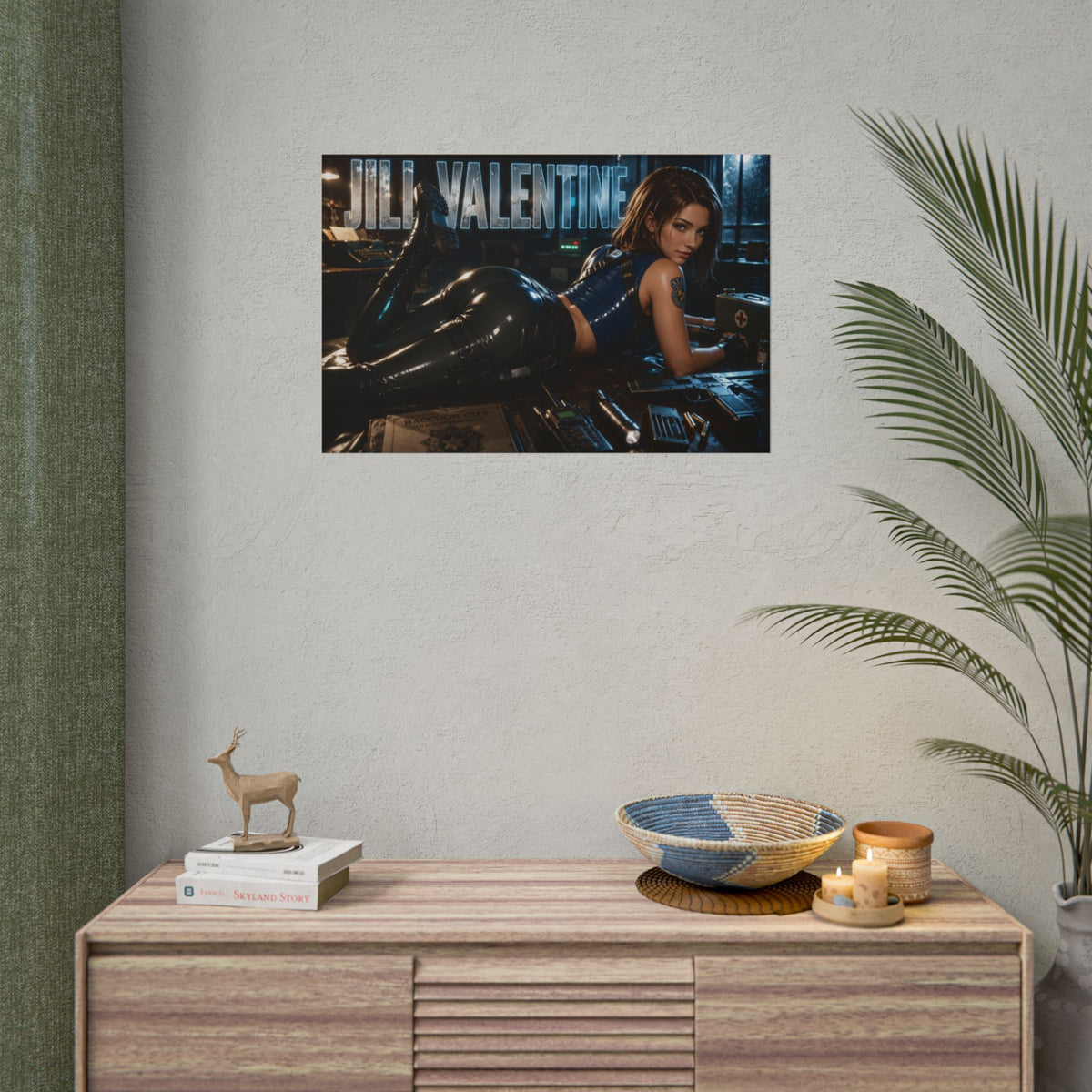 Gaming Wall Art Jill Valentine Poster Game Room Decor Gamer Gift Print