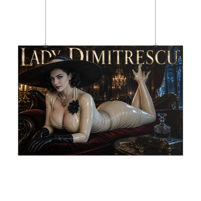 Lady Dimitrescu Resident Evil Poster Gaming Wall Art Gamer Room Decor Art Print