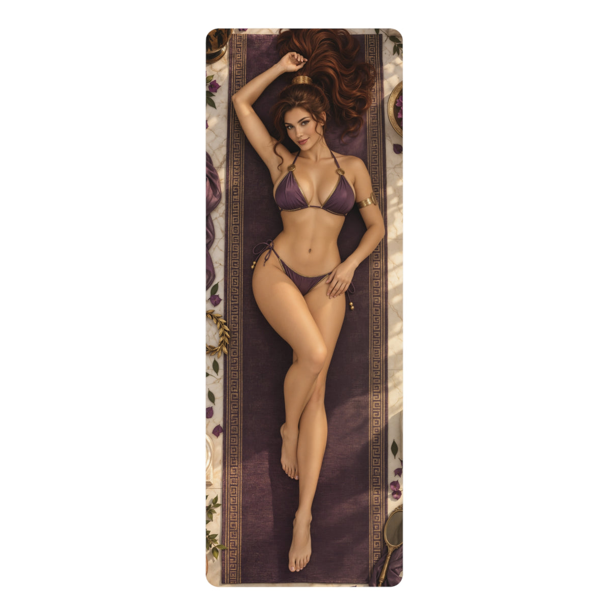 Megara Fitness Yoga Mat with Strap Suede Workout Exercise Mat