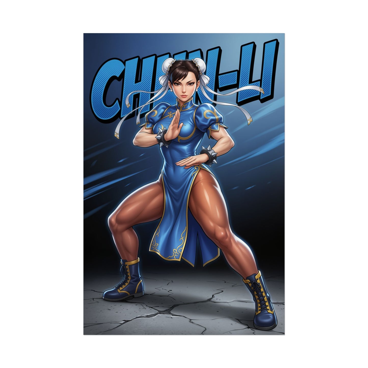 Chun Li Street Fighter Poster, Street Fighter Wall Art Print, Fighting Game Girl Decor, Gamer Room Wall Art, Gift
