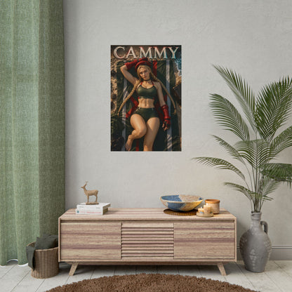 Cammy Street Fighter Gaming Poster Wall Art Gamer Room Decor Collectible Print