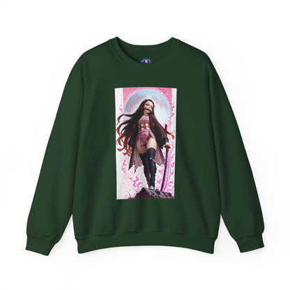 Nezuko Kamado Sweatshirt, Anime Heroine Crewneck, Stylish Demon Slayer Streetwear