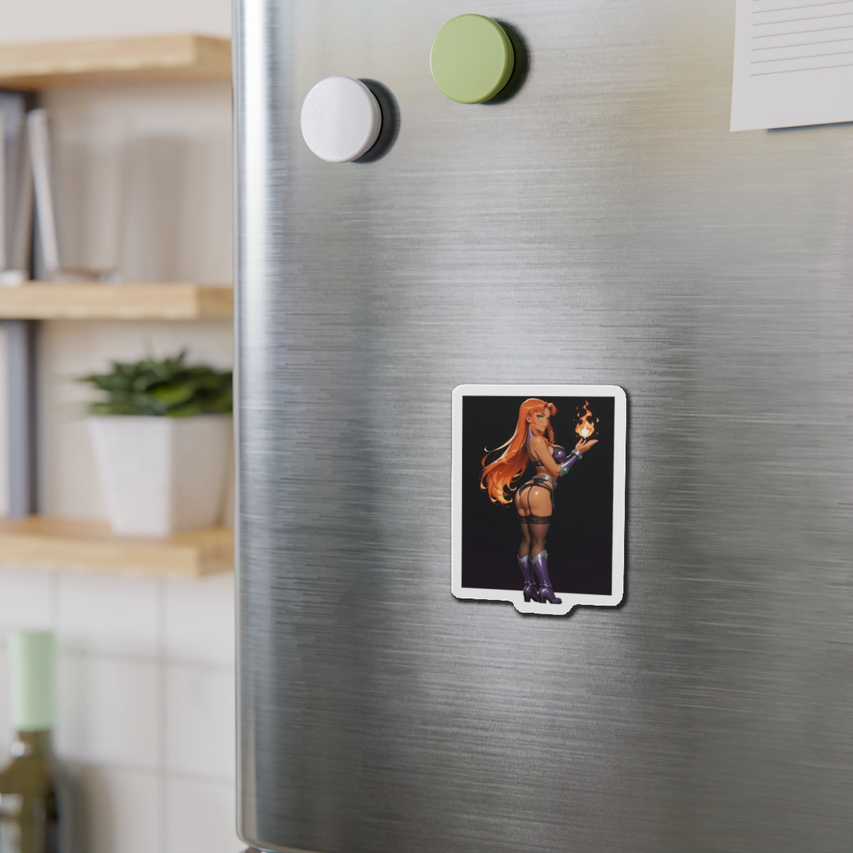 Starfire Teen Titans Magnet – Sexy Anime-Heldin-Magnet, Kühlschrankdeko für Gamer
