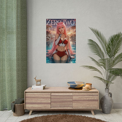 Zero Two Darling in the Franxx Poster Wall Art Character Room Decor Collectible