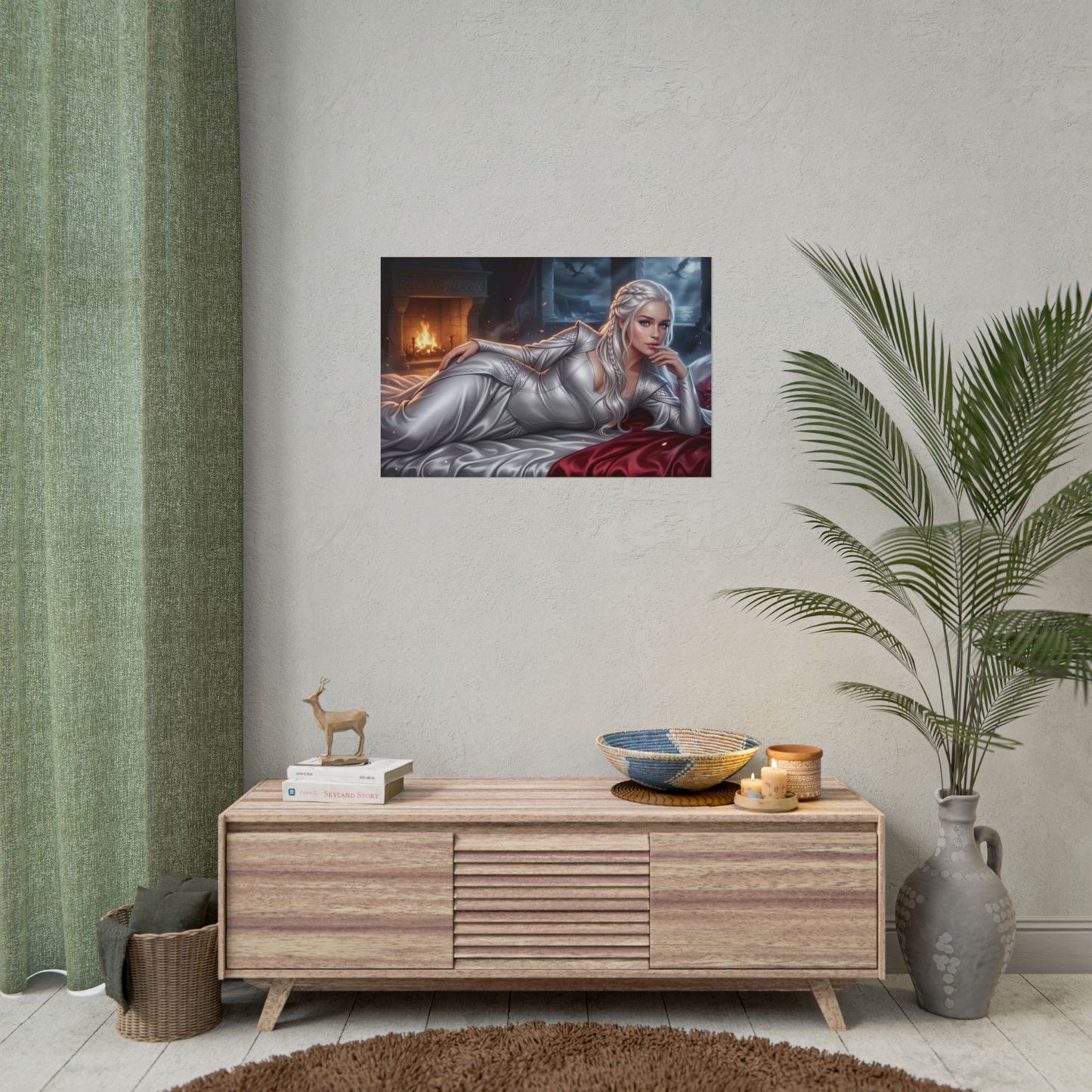 Daenerys Targaryen Poster, Fantasy Wall Art, Elegant Room Decor
