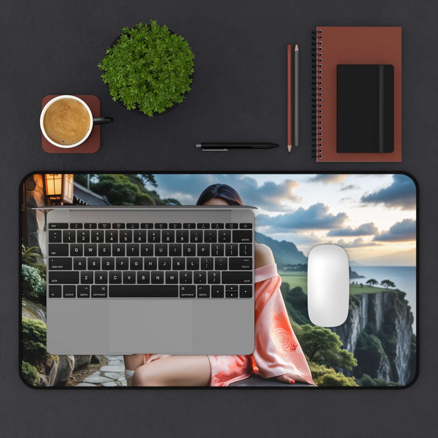 Nezuko Schreibtischunterlage, Anime-Gaming-Mauspad, Demon Slayer Heldin Große Schreibtischunterlage