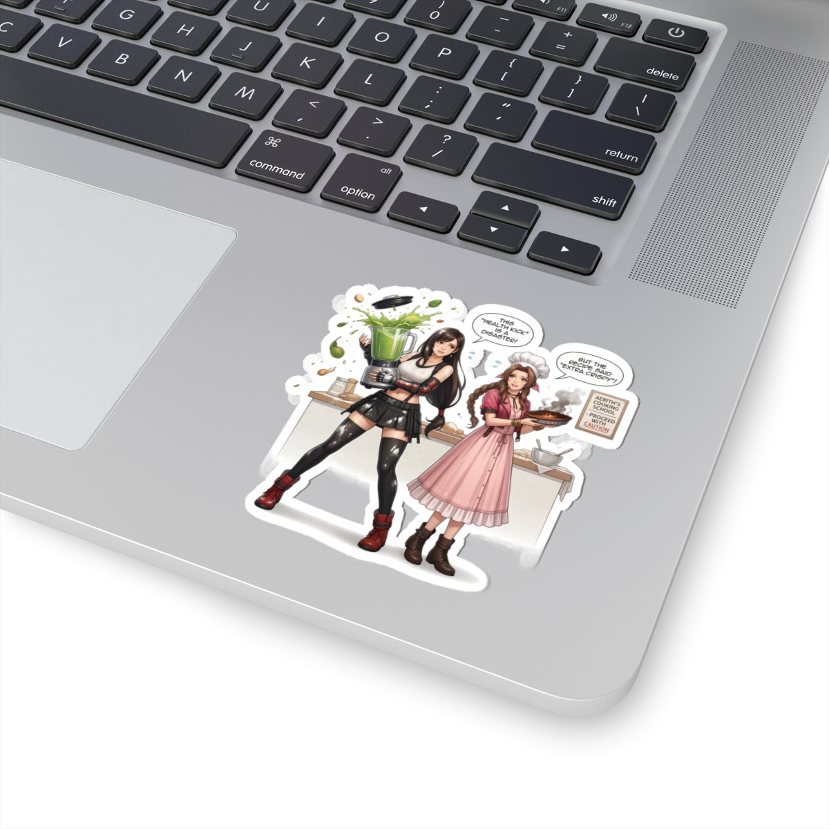 Tifa und Aerith Aufkleber – Fantasy-Duo-Vinylaufkleber für Laptops, Notizbücher &amp; Deko