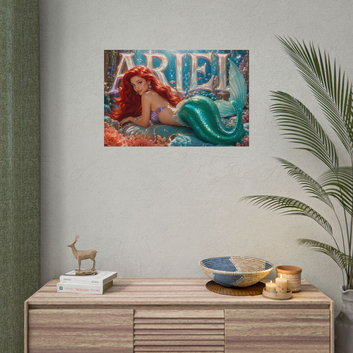 Fantasy Wall Art Ariel The Little Mermaid Poster Character Room Decor Gift Print