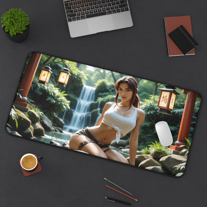 Килимок для столу Revy, килимок для миші «Чорна лагуна», декор для ігрового столу з аніме-героїнею