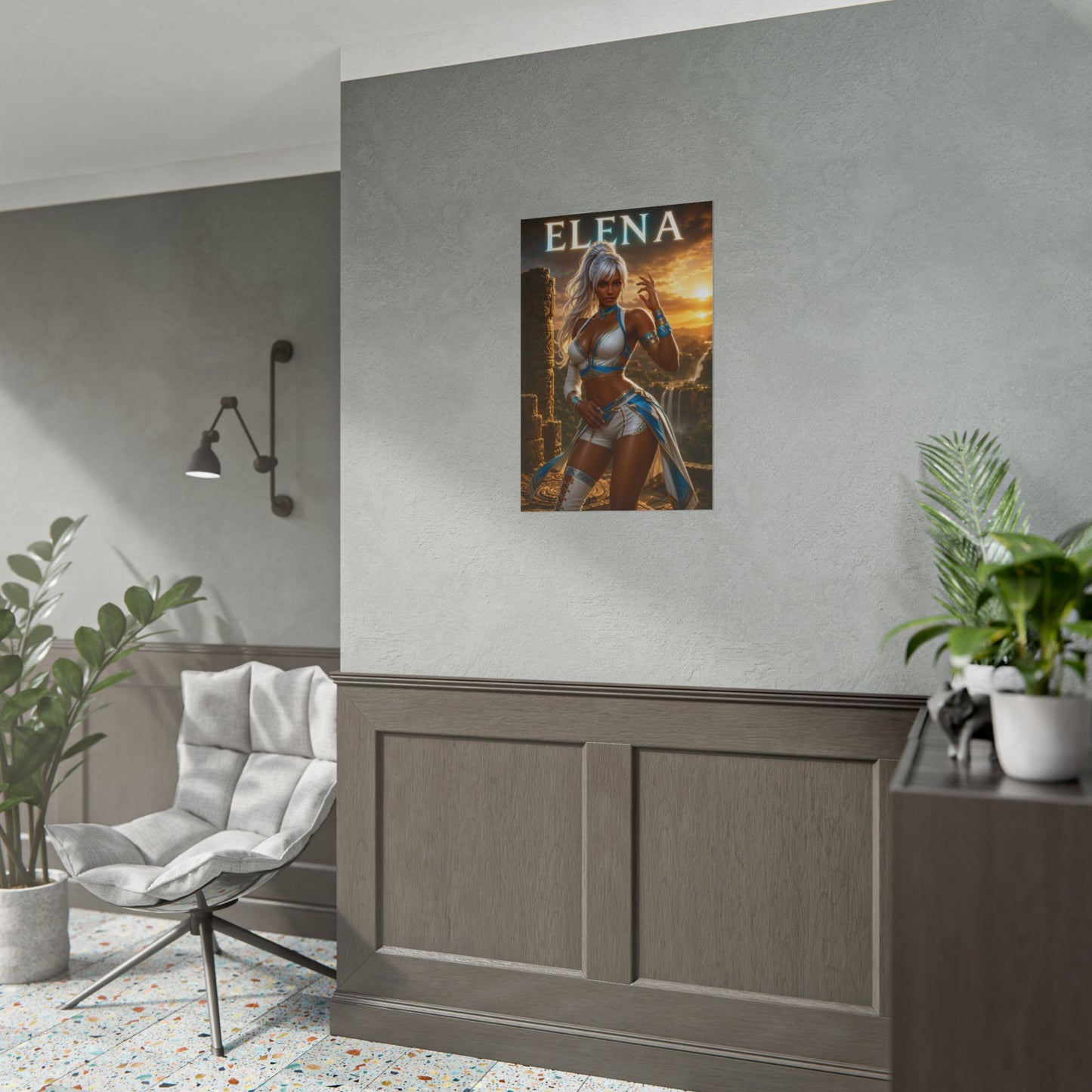 Elena Tekken Poster, Tekken Wall Art, Gaming Print, Fantasy Decor