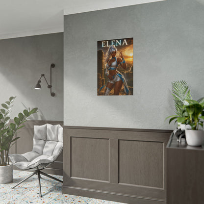 Elena Tekken Poster, Tekken Wall Art, Gaming Print, Fantasy Decor