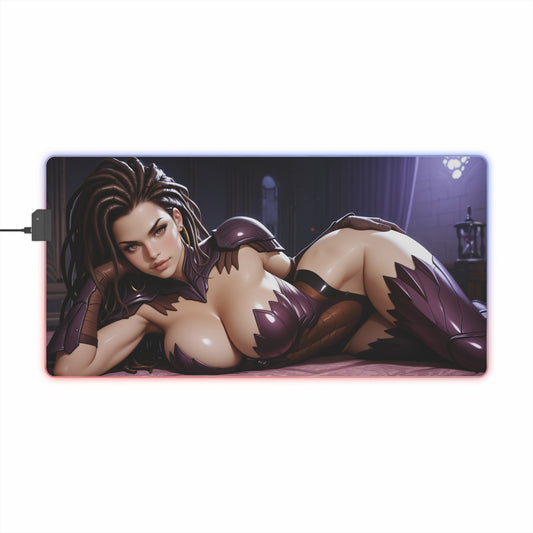 Sarah Kerrigan RGB Mouse Pad – StarCraft Illuminated Desk Mat, Sci-Fi Gamer Setup