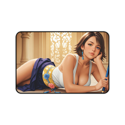 Yuna Schreibtischunterlage, Final Fantasy Heldin Mauspad, Fantasy-RPG-Gaming-Schreibtisch-Setup