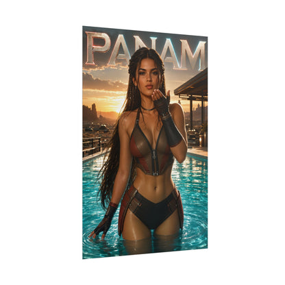 Panam Palmer Cyberpunk Gaming Poster Wall Art Gamer Room Decor Collectible Print
