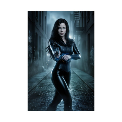 Selene Underworld Poster, Underworld Wall Art Print, Vampire Warrior Girl Decor, Gothic Movie Art, Gift for Fan