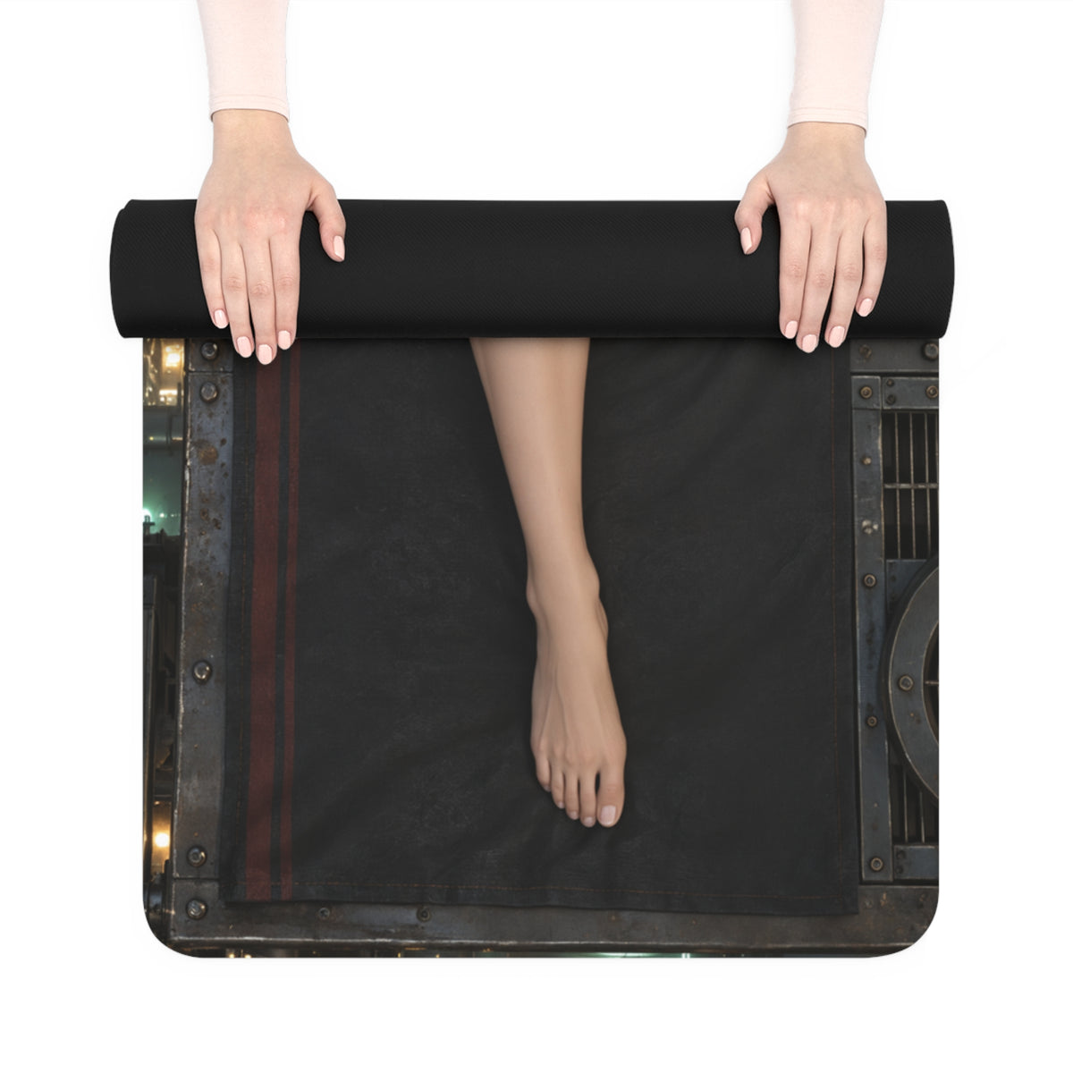 Tifa Lockhart Exercise Yoga Mat 24x72 Lightweight Mat with Carry Strap