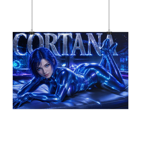 Gaming Wall Art Cortana Halo Poster Game Room Decor Gamer Gift Print