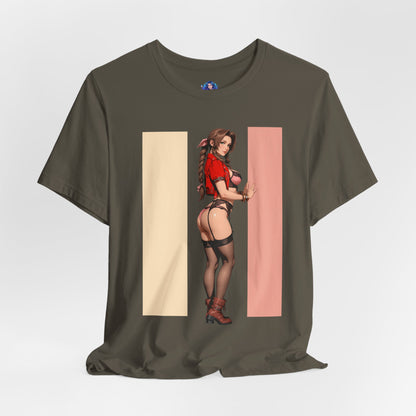 Aerith Gainsborough T-Shirt | Final Fantasy VII T-Shirt für Gamer &amp; Anime-Fans | Shirt mit Heldinnen-Motiv
