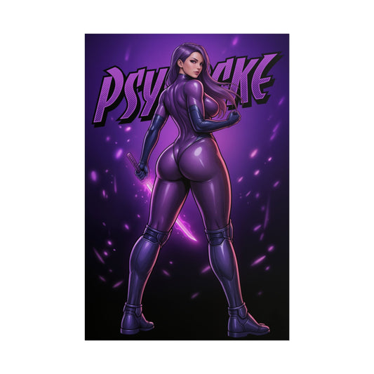 Psylocke Art Print, Marvel Poster, Mutant Ninja Girl Wall Art, Comic Character Decor, Gift for Fan