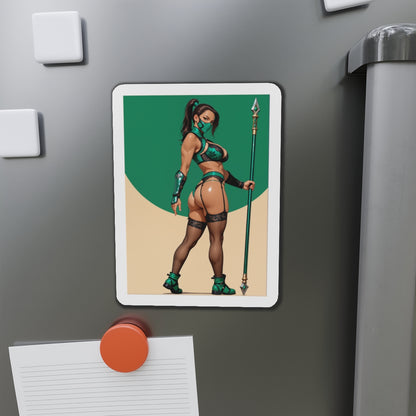 Нефритовий магніт – магніт на холодильник із зображенням дівчини з аніме Mortal Kombat, декор із зображенням бійця ніндзя