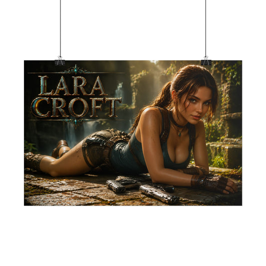 Game Room Decor Lara Croft Tomb Raider Poster Character Wall Art Gamer Gift
