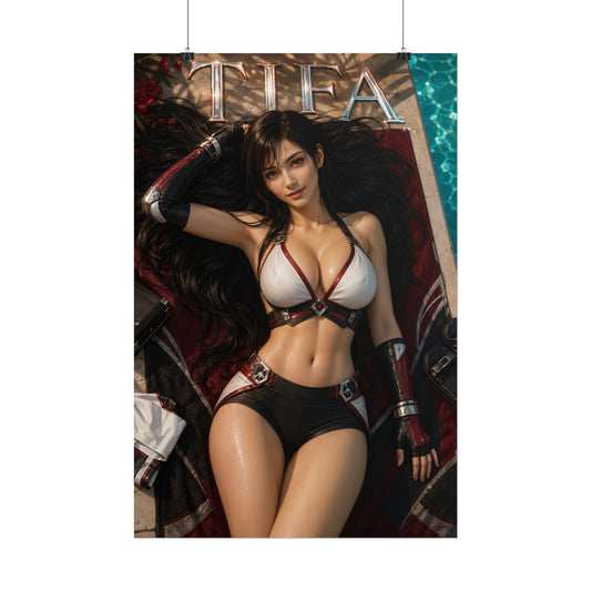 Tifa Lockhart Character Wall Art Gaming Poster Office Room Decor Print