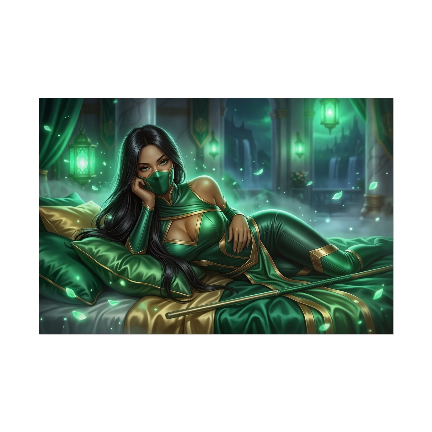 Jade Mortal Kombat Poster, Gaming Poster, Ninja Wall Art Decor