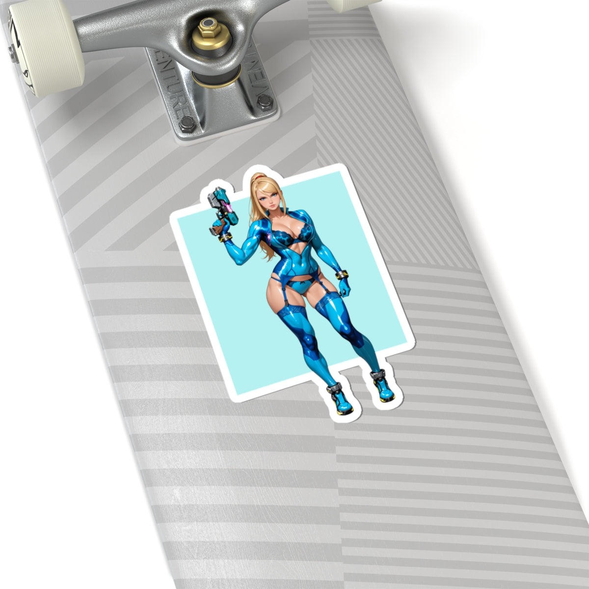 Наклейка Самус Аран – футуристична вінілова наклейка для ноутбуків, журналів та аксесуарів