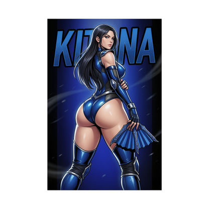 Kitana Art Print, Mortal Kombat Poster, Warrior Princess Wall Art, Fighting Game Decor, Gamer Room Art, Gift
