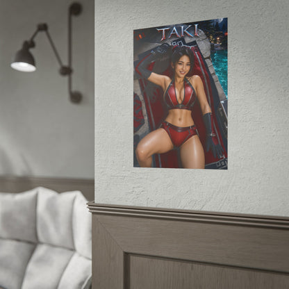 Gaming Wall Art Taki Soulcalibur Poster Bedroom Game Room Decor Art Print