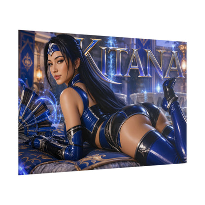 Gaming Wall Art Kitana Mortal Kombat Poster Game Room Decor Gamer Gift Print