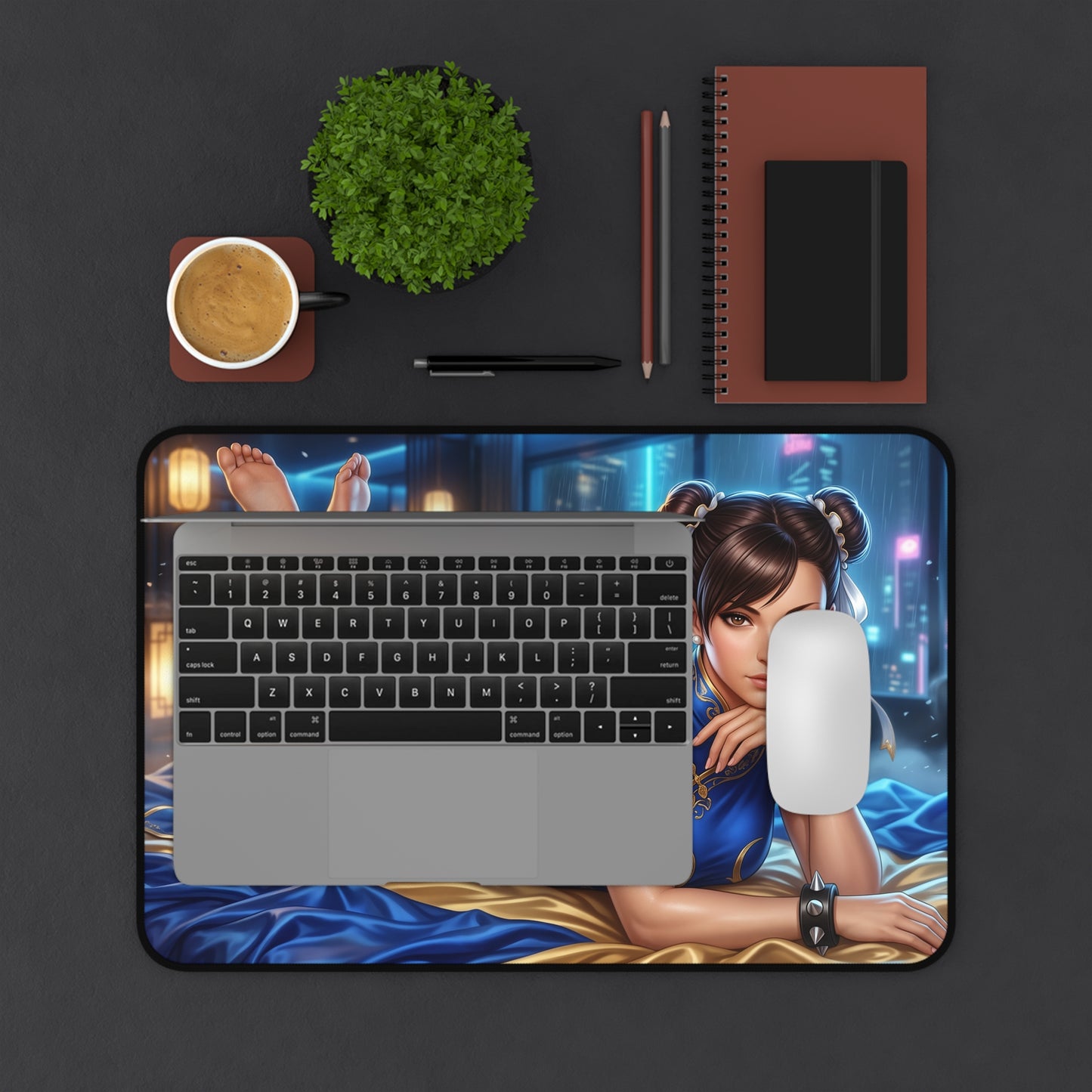 Street Fighter Mouse Pad, Chun-Li Desk Mat, Gamer Gift XXL