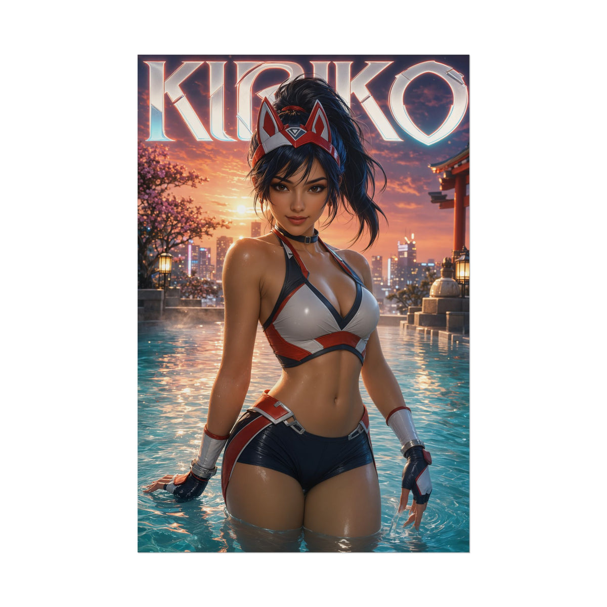 Kiriko Character Poster Overwatch Gamer Gift Gaming Setup Wall Decor Print