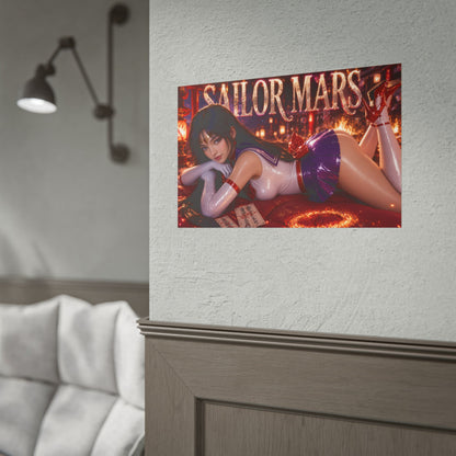 Sailor Mars Character Poster Sailor Moon Anime Wall Decor Collectible Art Print