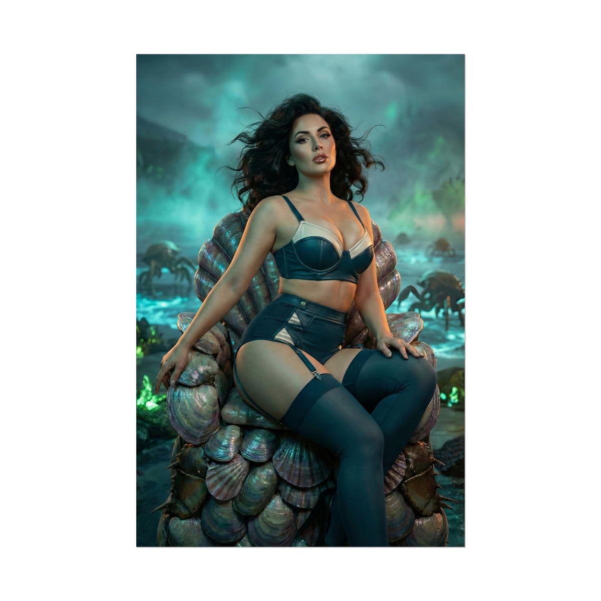 Fallout Radiant Woman Poster / Fallout Radiant Wall Art / Fallout Radiant Art Print / Fallout Poster - dramatic female lead seated amid glowing energy