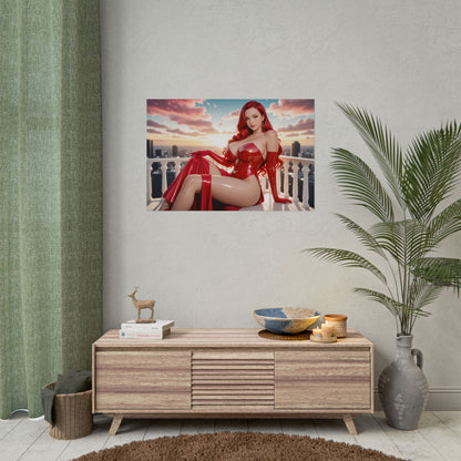 Jessica Rabbit Kunstdruck | Fantasievolles Wandposter für glamouröses Waifu-Zimmerambiente