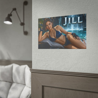 Jill Valentine Gaming Poster Wall Art Gamer Room Decor Collectible Print